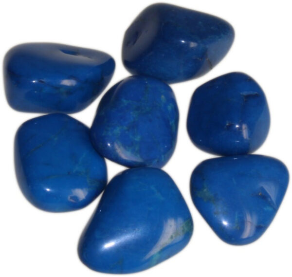 24 x L Tumble Stones - Howlite Azul