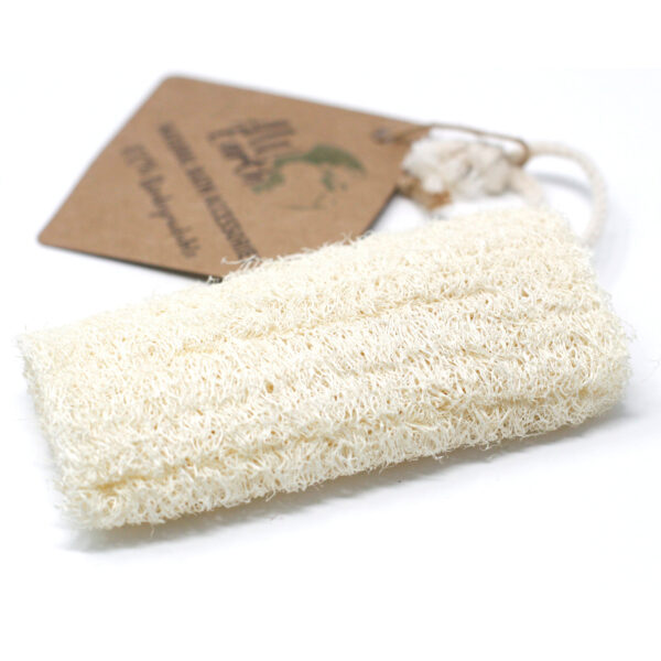 Natural Loofah Scrub on Rope - 5" - 12.7 cm