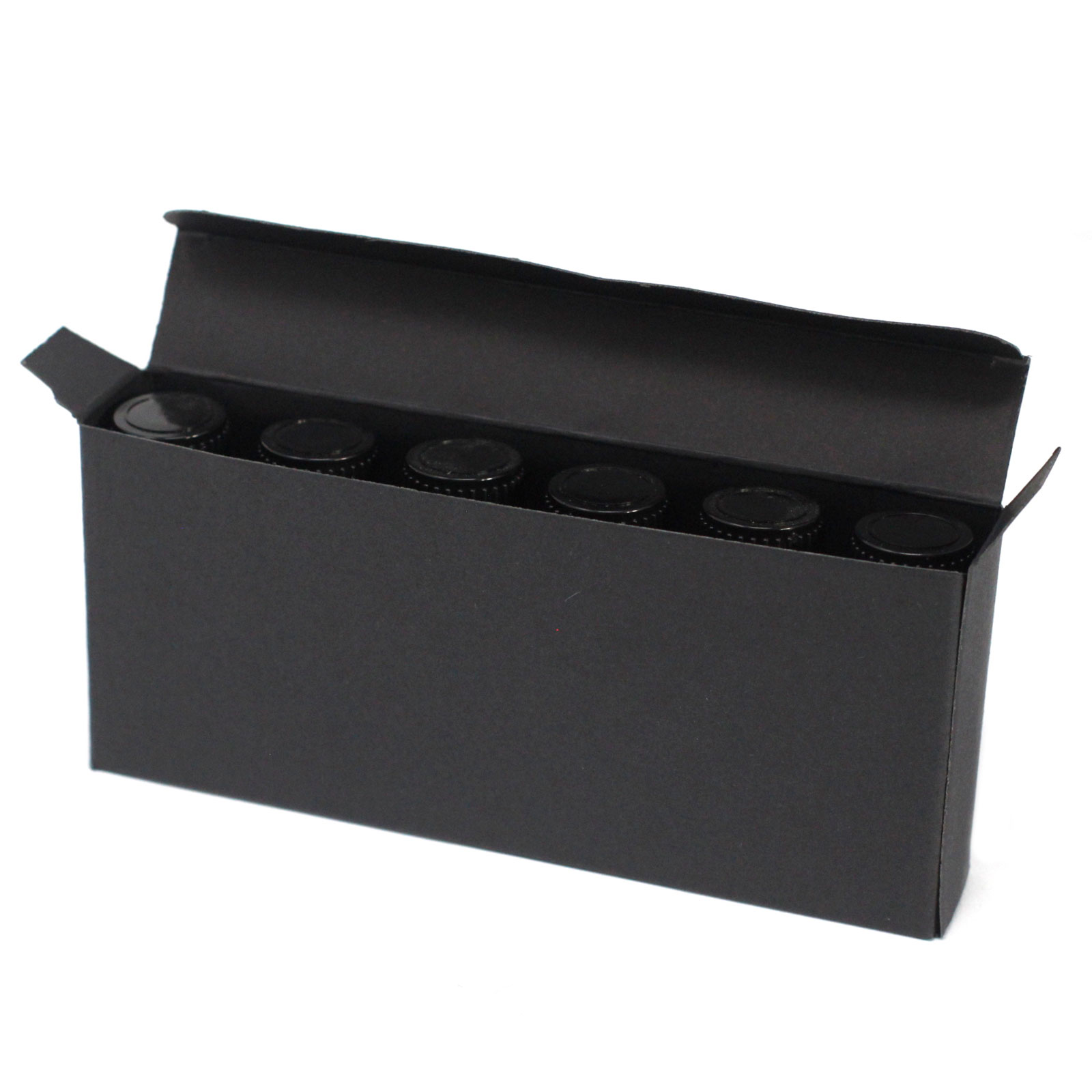 Caja para 6 Botellas de Aceites Esenciales de 10ml - Negro