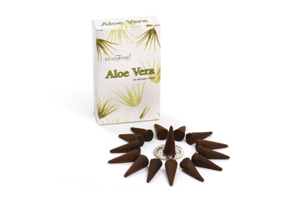 Conos de incienso de Aloe Vera