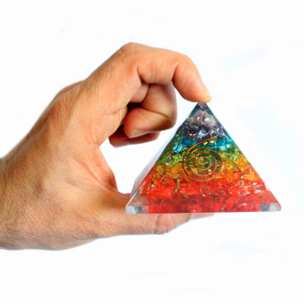 Lrg Piramide de Orgonite 70mm - Gemas de Chakra