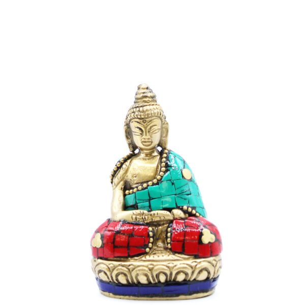 Figura de Buda de Latón - Manos Arriba - 7.5 cm