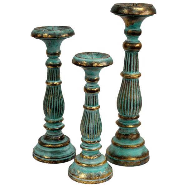 Candelabro Pequeño - Turquois Gold