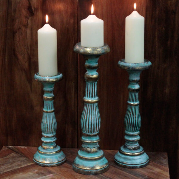 Candelabro Pequeño - Turquois Gold