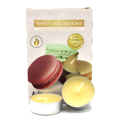 1x Set de 6 Velas de Té Perfumadas - Macaron Dulce