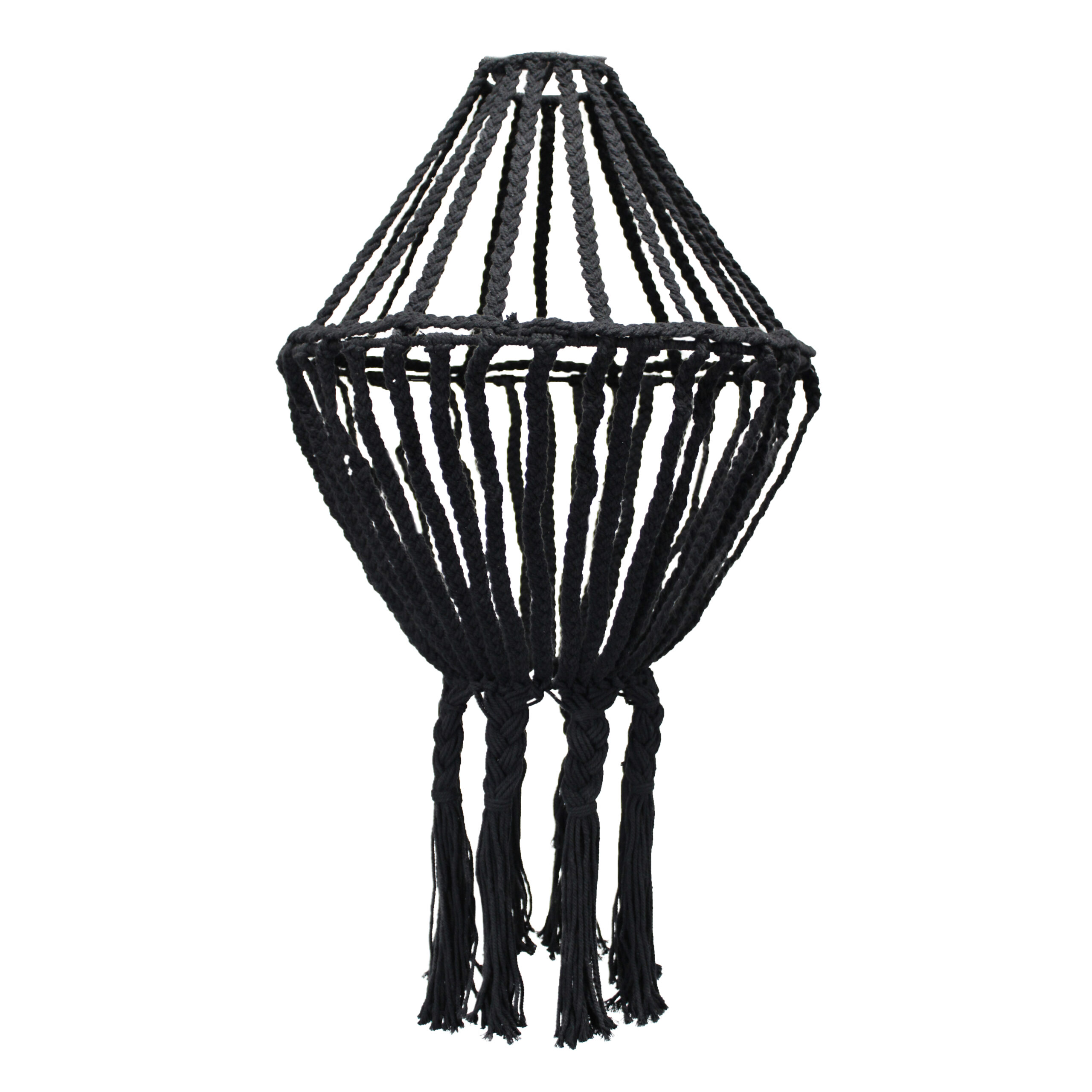 Araña grande de macramé - Negro