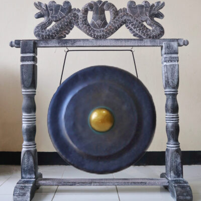 Gong de Meditación Mediano con Soporte - 50cm - Negro