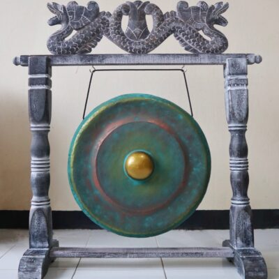 Gong de Meditación Mediano con Soporte - 35cm - Verde