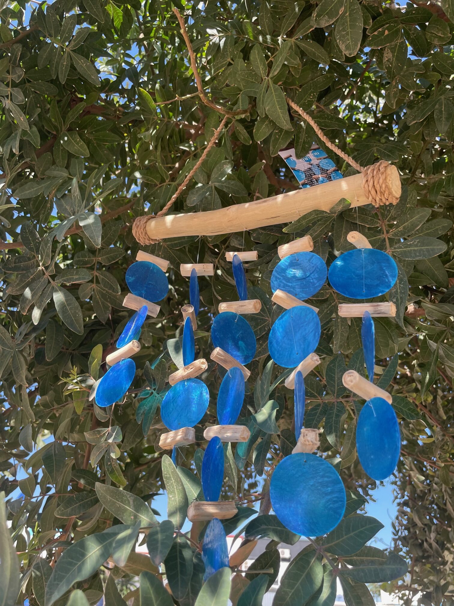 Carillón de madera flotante - Azul