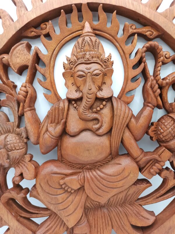 Panel de madera - Ganesh 40cm