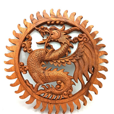 Panel de madera- Dragon 40cm