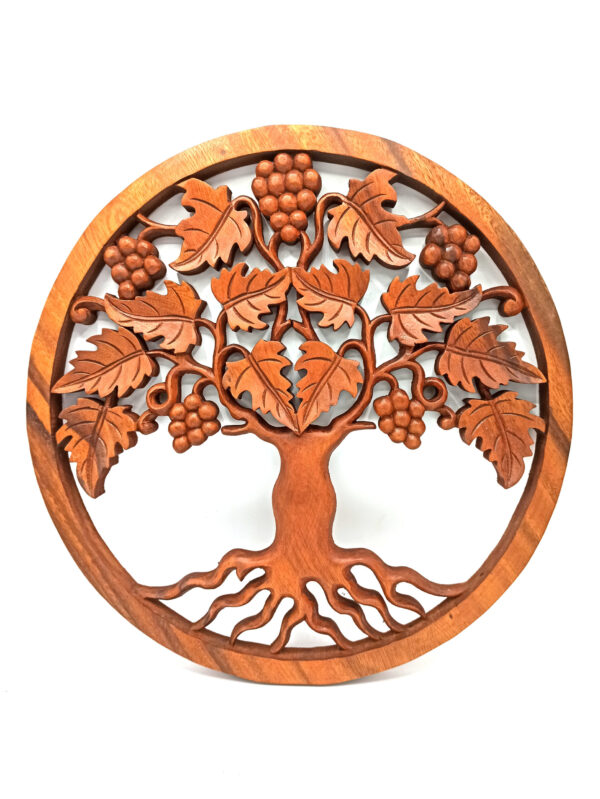 Panel de madera - Árbol de la vida de Uva - 40cm