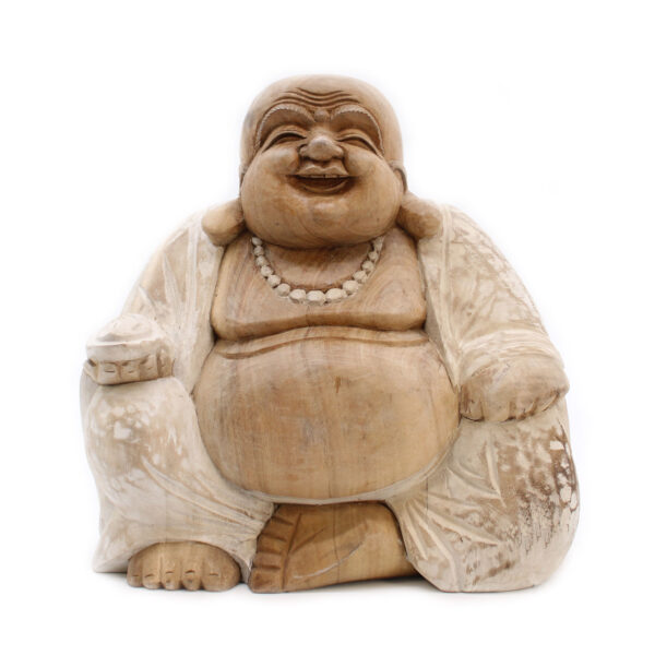 Buda Feliz - Blanqueado 30cm