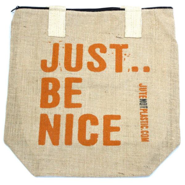 Bolso de yute ecológico - Just be nice - (4 diseños surtidos)