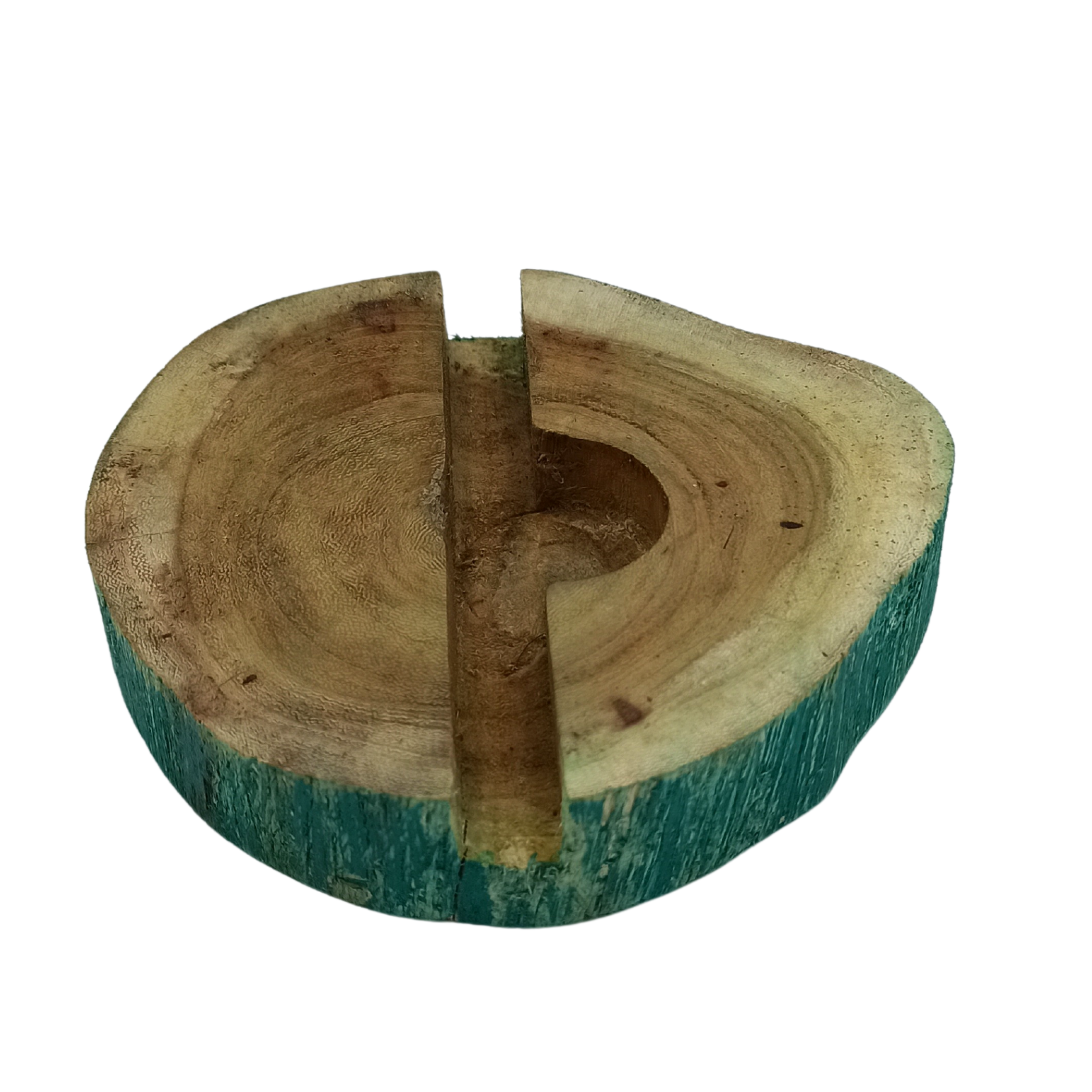 Lrg Gamal Wood Phone Holder - Greenwash