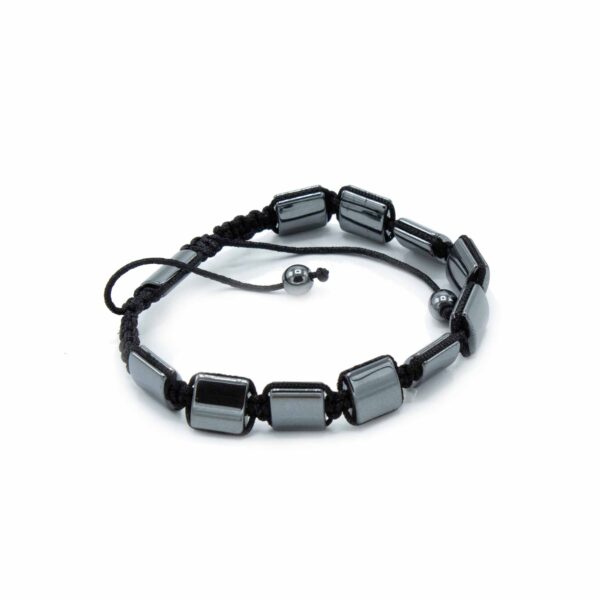 Pulsera Magnética Shamballa de Hematita -  Cuboides Dobles