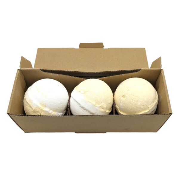 3 x Bomba de Baño Merengue de Limón - Blanco y Amarillo