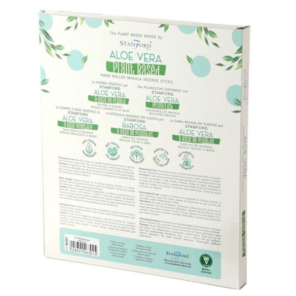 3 x Cajas de Incienso Masala a base de Plantas - Aloe Vera