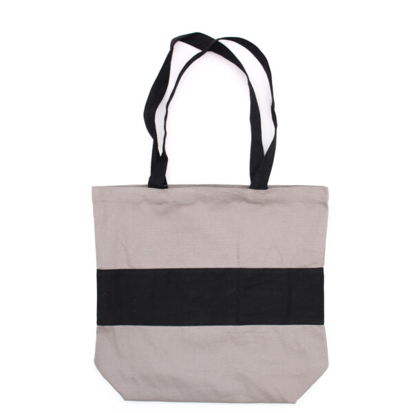 Bolsas de Algodón de Dos Tonos - 38x42x12cm - Gris y Negro - 280g