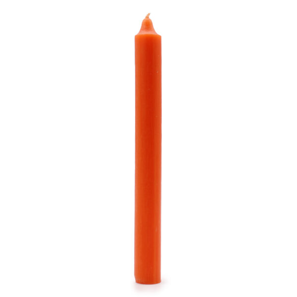 10 x Velas a Granel de Color Sólido - Naranja Rústico - Paquete de 10