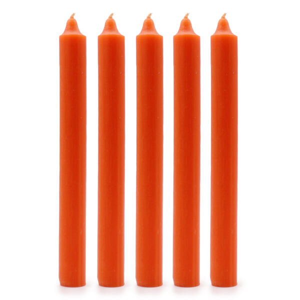 10 x Velas a Granel de Color Sólido - Naranja Rústico - Paquete de 10