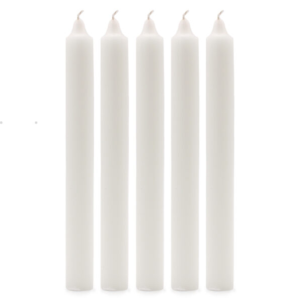 10 x Velas a Granel de Color Sólido - Blanco Rústico - Paquete de 10