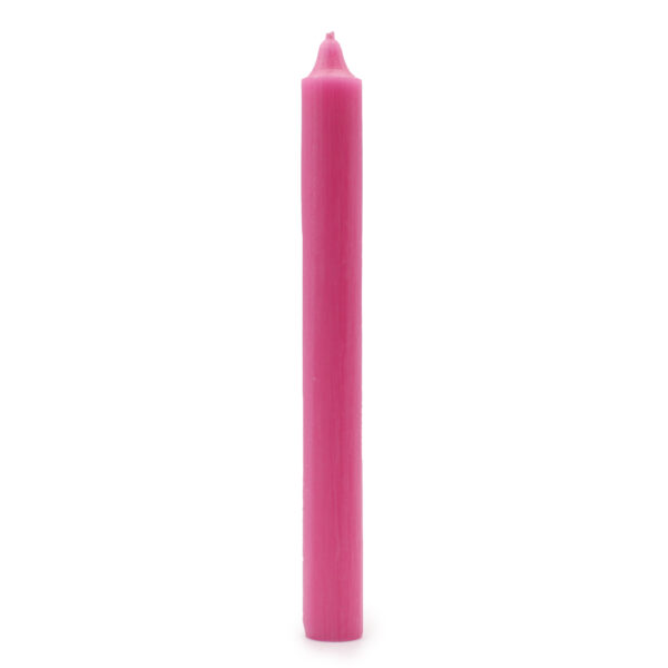 10 x Velas a Granel de Color Sólido - Rosa Profundo Rústico - Paquete de 10