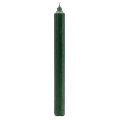 10 x Velas a Granel de Color Sólido - Verde Acebo Rústico - Paquete de 10