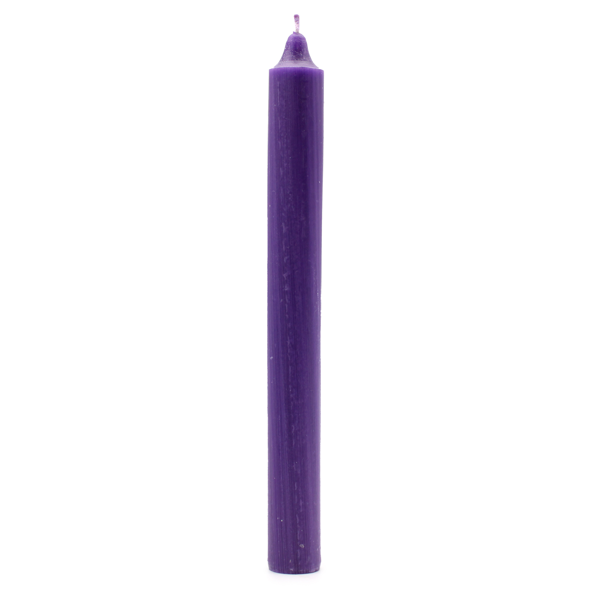 10 x Velas a Granel de Color Sólido - Morado Rústico - Paquete de 10