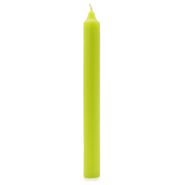 10 x Velas a granel de color sólido - Verde lima rústico - Paquete de 10