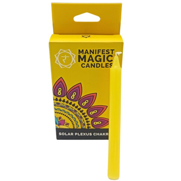 Velas Mágicas Manifest (paquete de 12) - Amarillas - Chakra del Plexo Solar