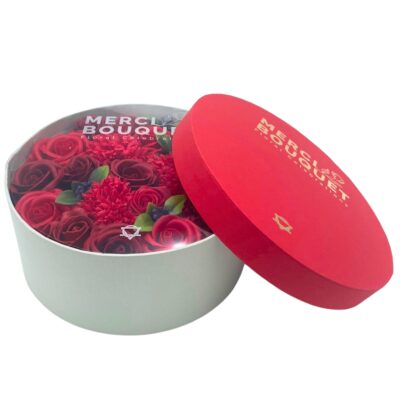 Caja Redonda - Rosas Rojas Clásicas