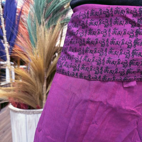 Pantalones de yoga y festivales - Mantra mandala del pescador tailandés en morado