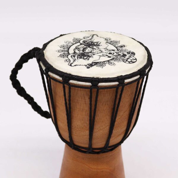 Tambor Djembe hecho a mano con tapa ancha - 20cm