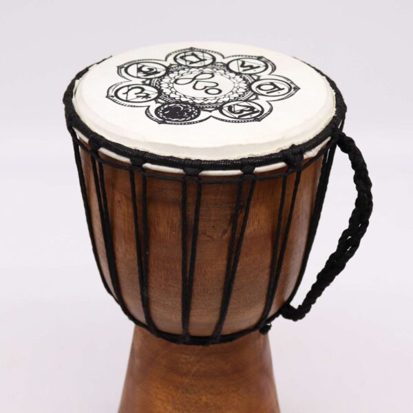 Tambor Djembe hecho a mano con tapa ancha - 30cm