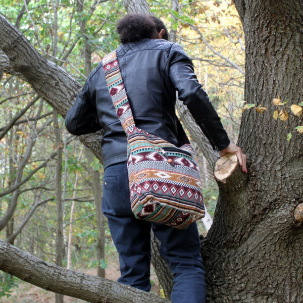 Tejido Jacquard - Mochila peq. Chocolate